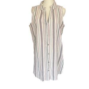 NWT‎ Sigrid Olson Shift Dress Cotton Tunic Beach Cover Up Coastal Size Medium